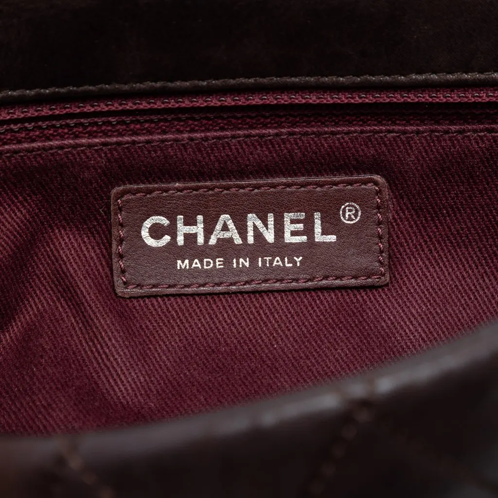 Chanel Medium Iridescent Calfskin In the Mix Flap Brown Leather Very good - Box View