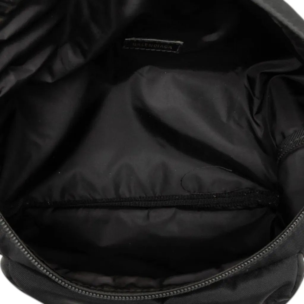 Balenciaga Small Nylon Logo Wheel Belt Bag Black Good - Model View