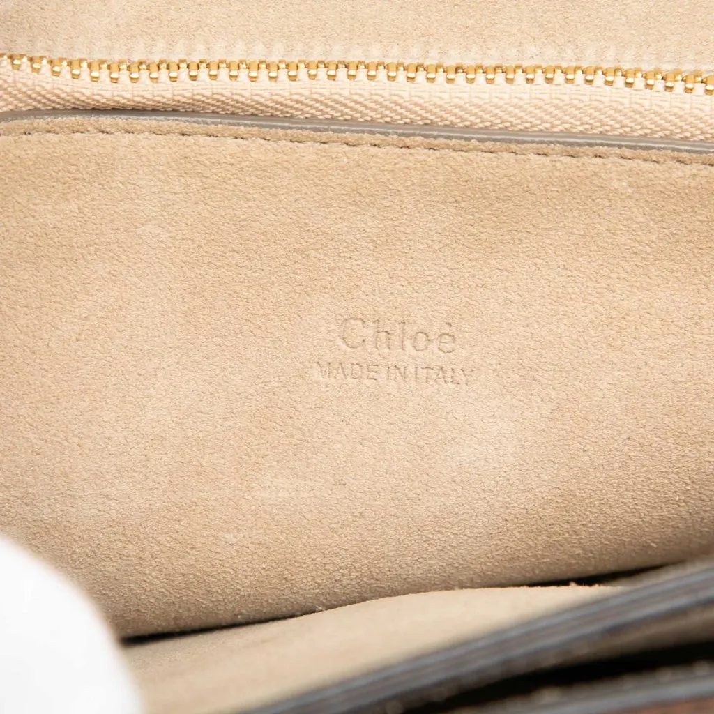 Chloé Medium Calfskin and Suede Faye Crossbody Brown Leather Very good - Box View