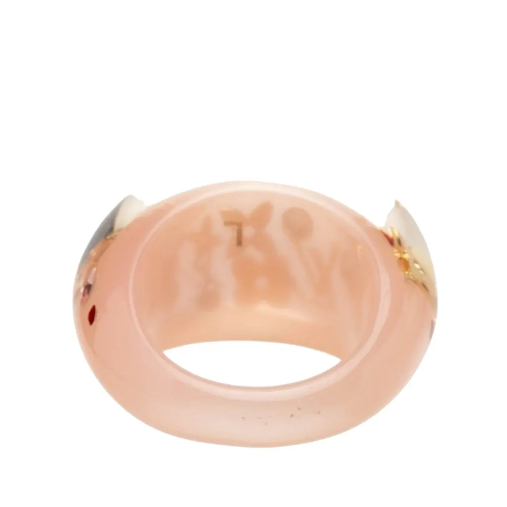 Louis Vuitton Resin and Crystal Monogram Inclusion Ring Pink Plastic Very good - Inside View
