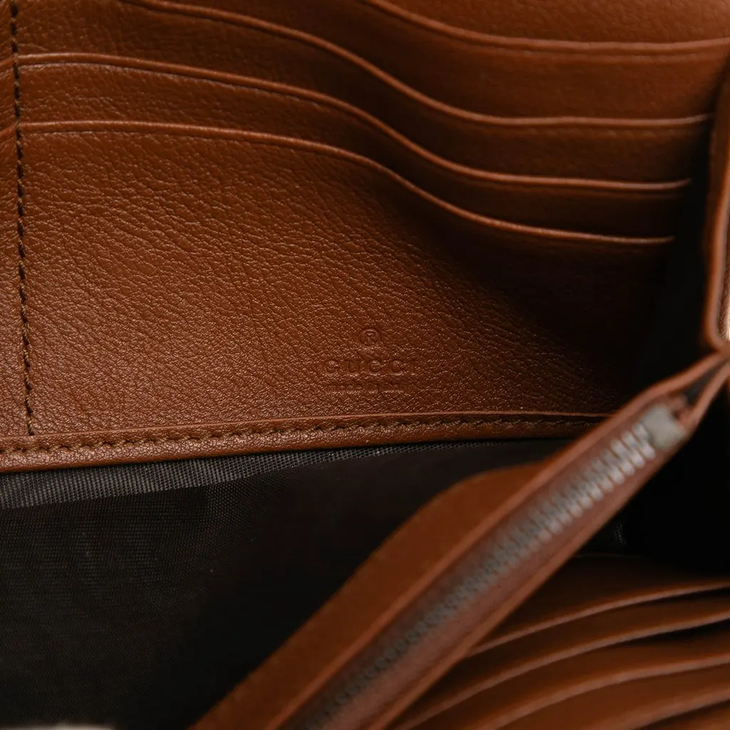Gucci Calfskin Bamboo Diana Wallet on Chain Brown Leather Very good - Box View