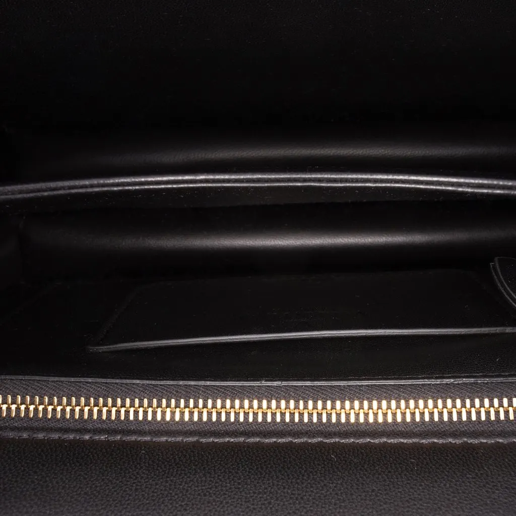 Valentino Small Shiny Calfskin VLogo Vain Crossbody Black Leather Very good - Model View