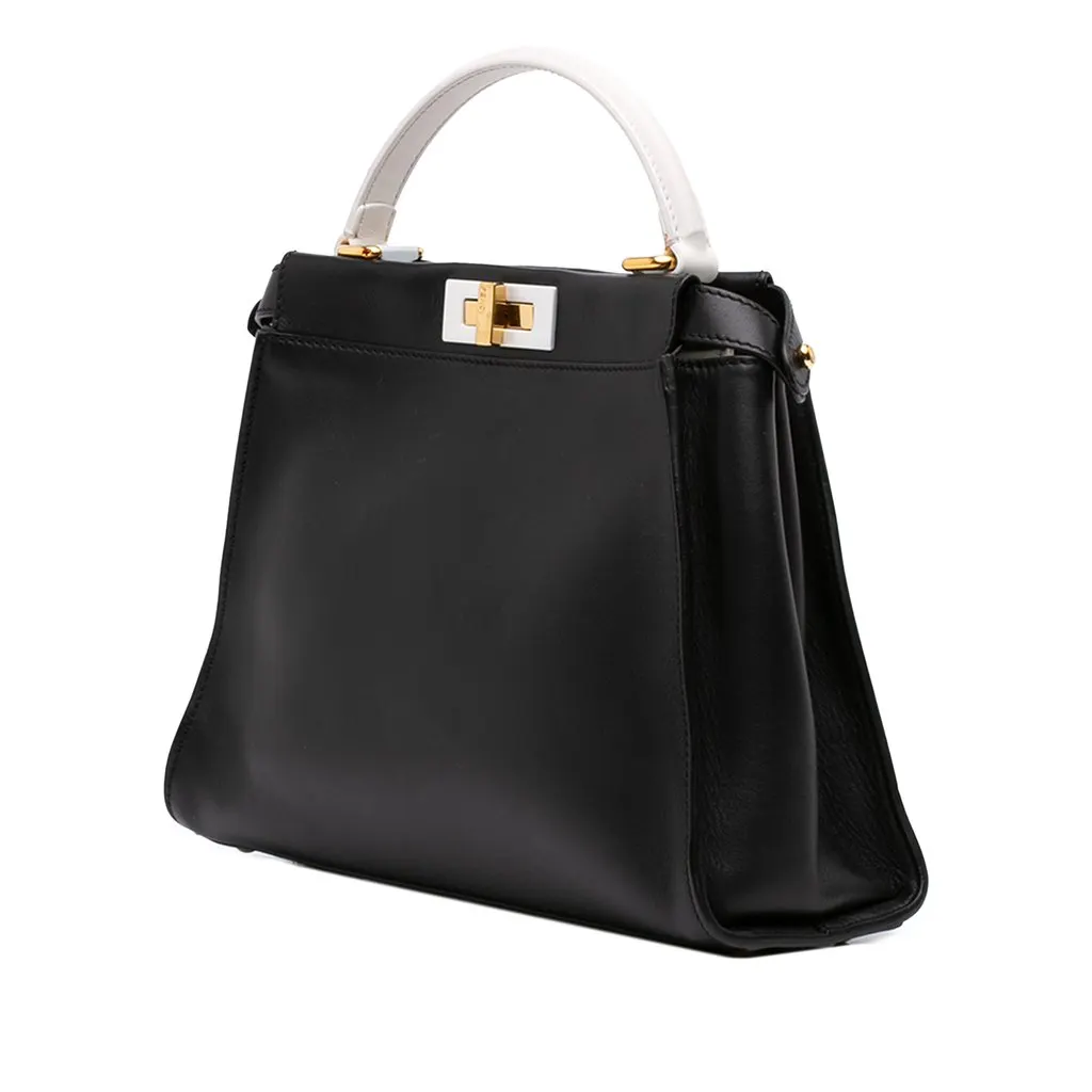 Fendi Medium Bicolor Leather Peekaboo ISeeU Satchel Black Leather Very good - Back View