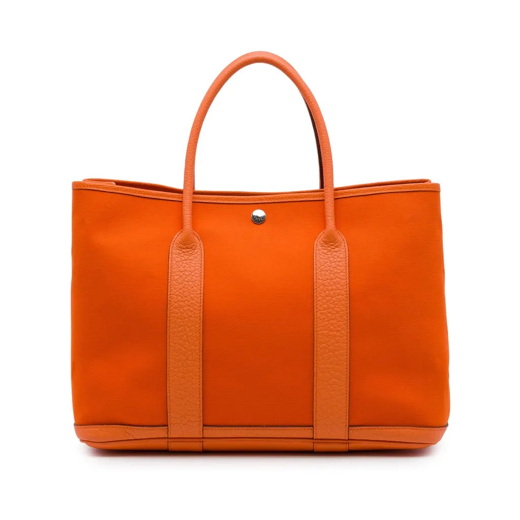 Hermès Toile and Negonda Garden Party 36 Orange Very good - Front View