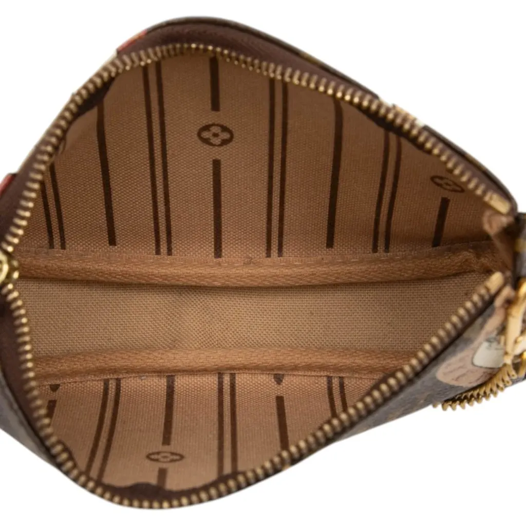 Louis Vuitton Monogram Trunks and Bags Patch Mini Pochette Accessoires Brown Very good - Model View
