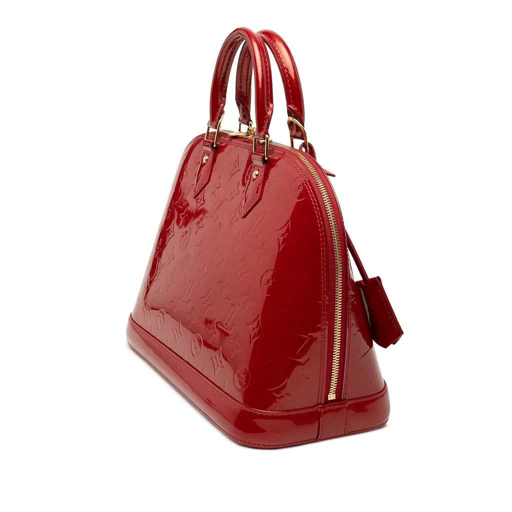 Louis Vuitton Monogram Vernis Alma PM Red Leather Very good - Back View