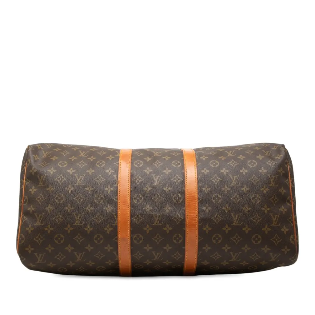 Louis Vuitton Monogram Keepall 55 Brown Canvas Good - Inside View