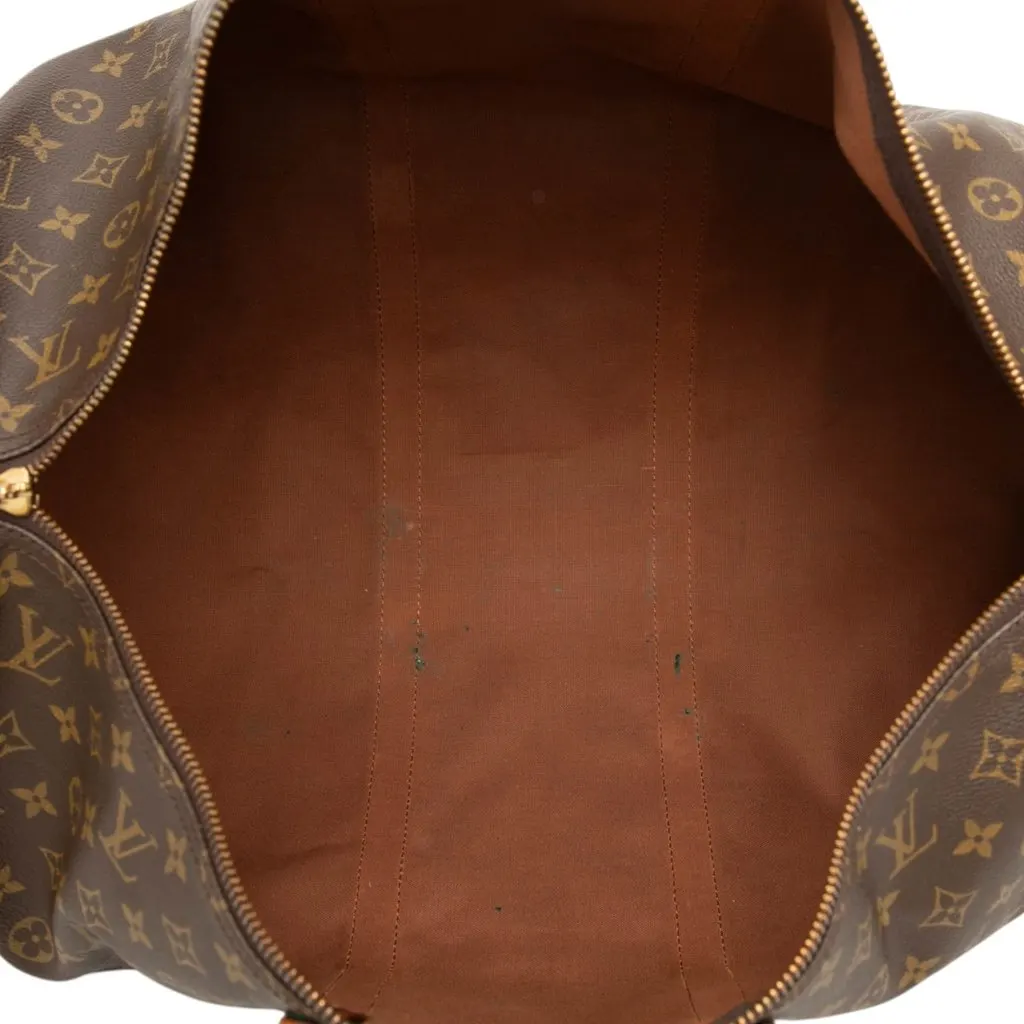 Louis Vuitton Monogram Keepall 55 Brown Canvas Good - Model View