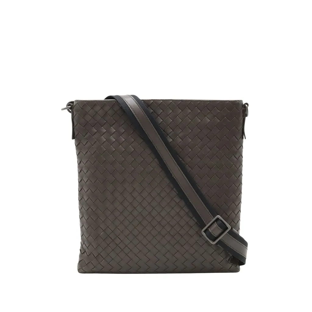 Bottega Veneta Nappa Intrecciato VN Crossbody Brown Leather Very good - Front View