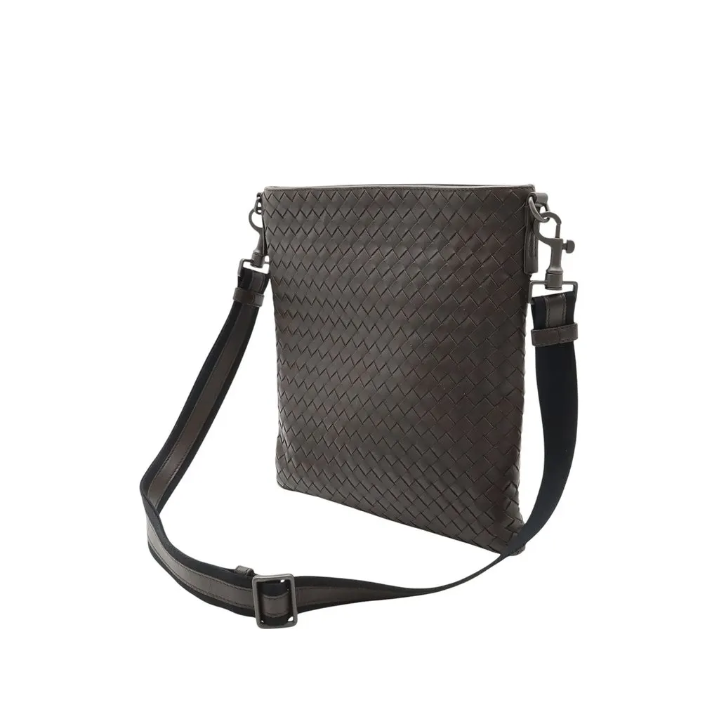 Bottega Veneta Nappa Intrecciato VN Crossbody Brown Leather Very good - Back View