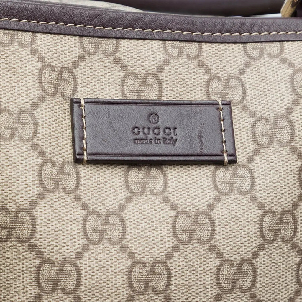 Gucci XL GG Supreme Joy Travel Bag Beige Leather Very good - Box View