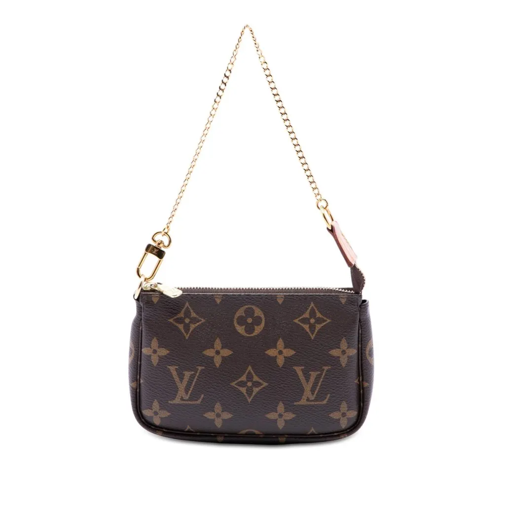 Louis Vuitton Monogram Mini Pochette Accessoires Brown Very good - Front View