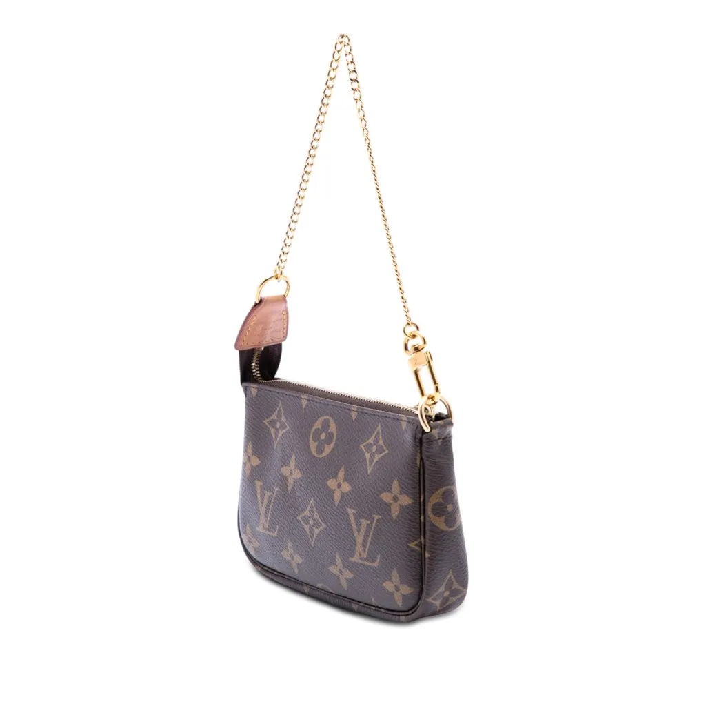 Louis Vuitton Monogram Mini Pochette Accessoires Brown Very good - Back View