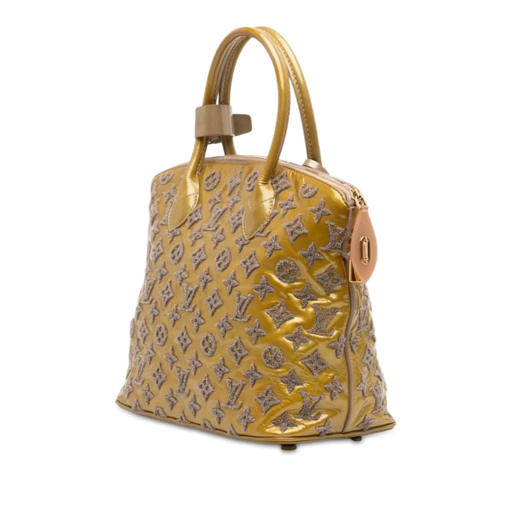 Louis Vuitton Monogram Fascination Lockit Gold Leather Good - Back View