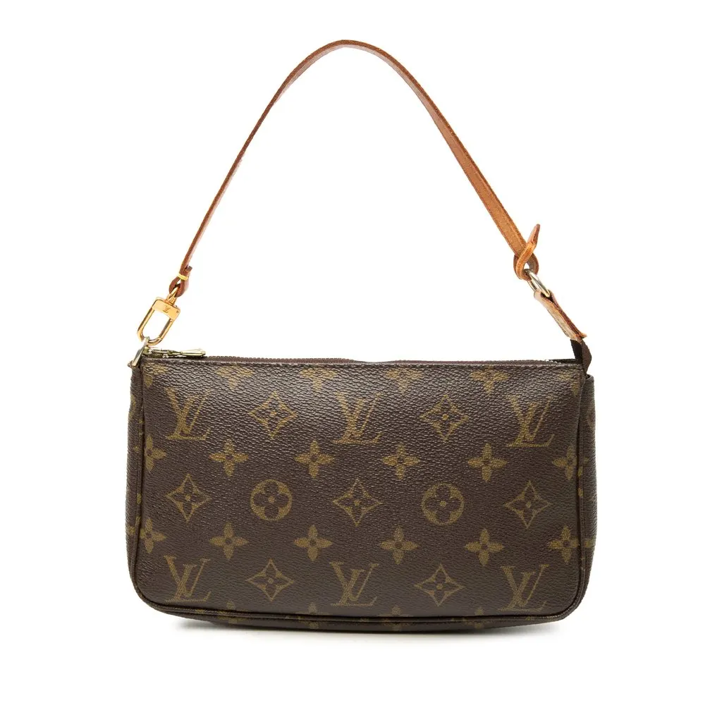 Louis Vuitton Monogram Pochette Accessoires Brown Very good - Front View