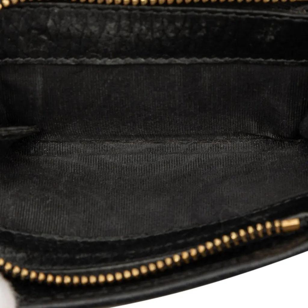 Gucci GG Marmont Trifold Compact Wallet Black Leather Very good - Model View