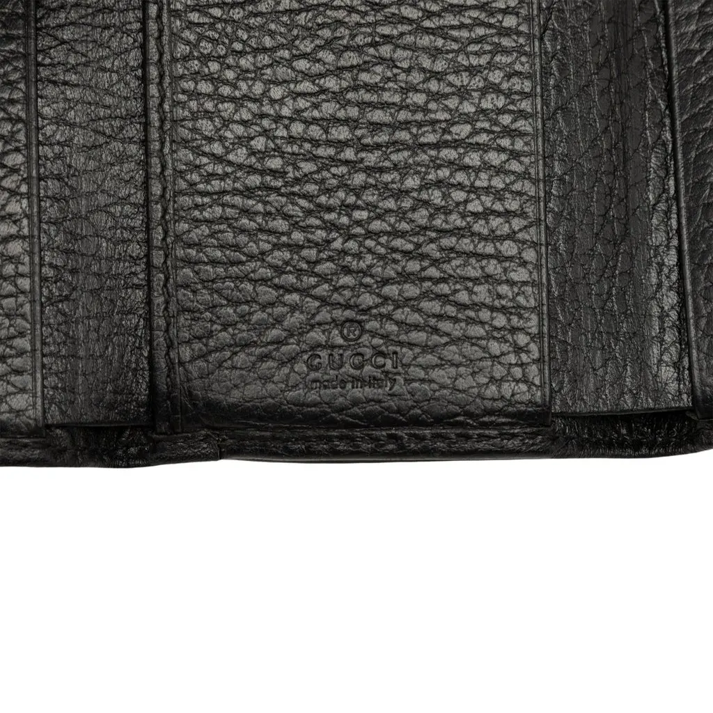 Gucci GG Marmont Trifold Compact Wallet Black Leather Very good - Box View