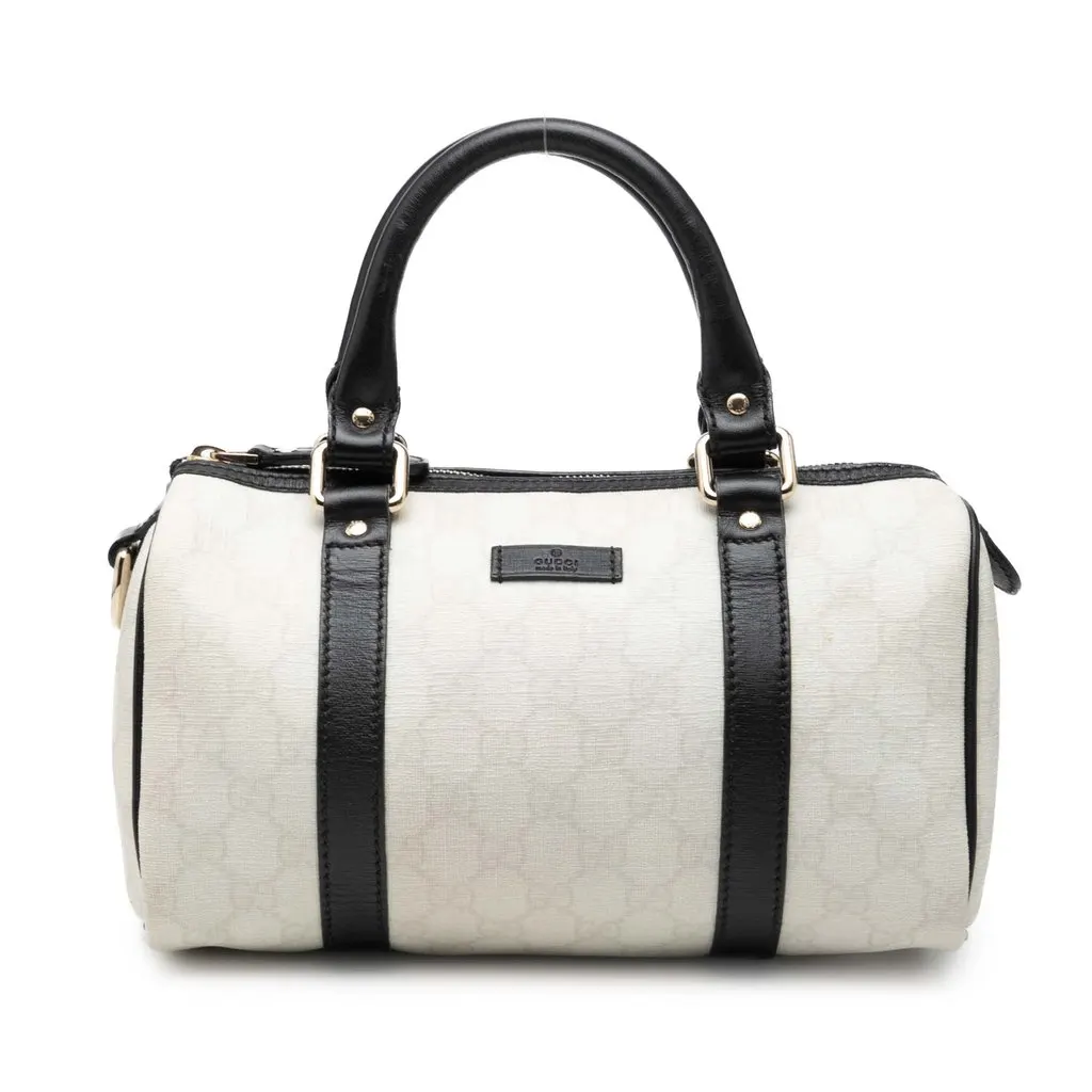 Gucci Small GG Supreme Joy Boston Bag White Very good - Front View