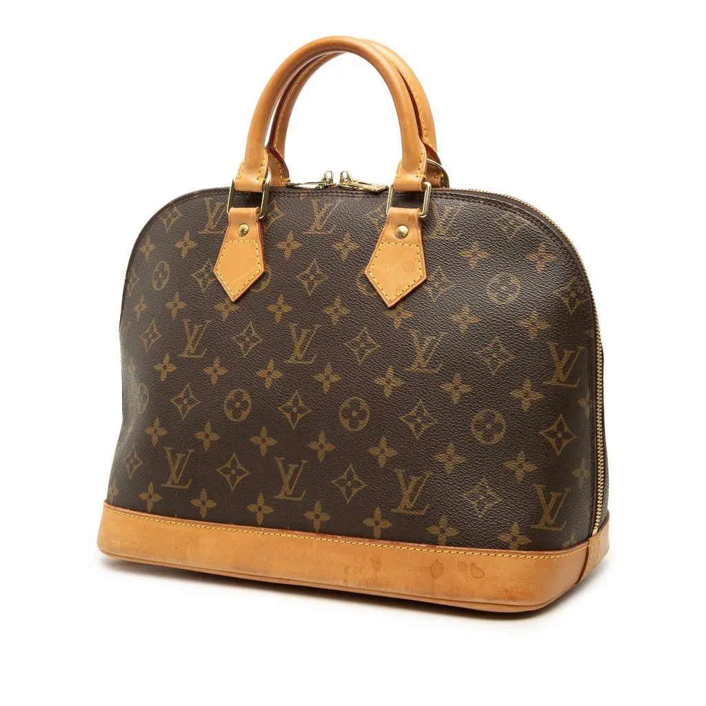 Louis Vuitton Monogram Alma PM Brown Canvas Good - Back View