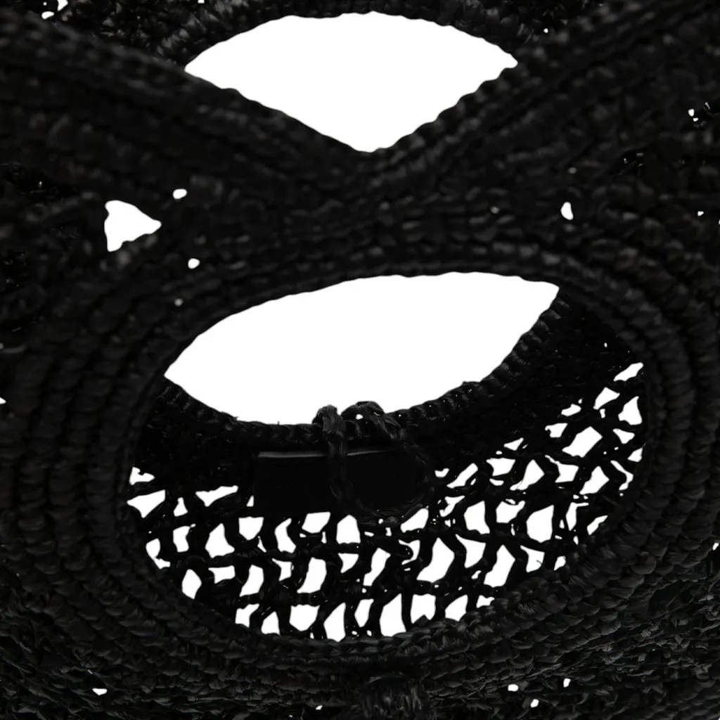 Jacquemus Raffia Le Spiaggia Coeur Handbag Black Rattan Very good - Box View
