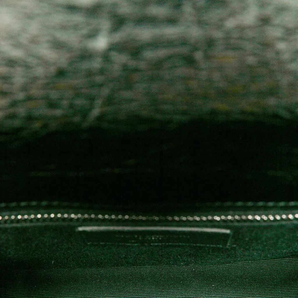 Saint Laurent Crinkled Calfskin Niki Wallet on Chain Black Leather Very good - Model View