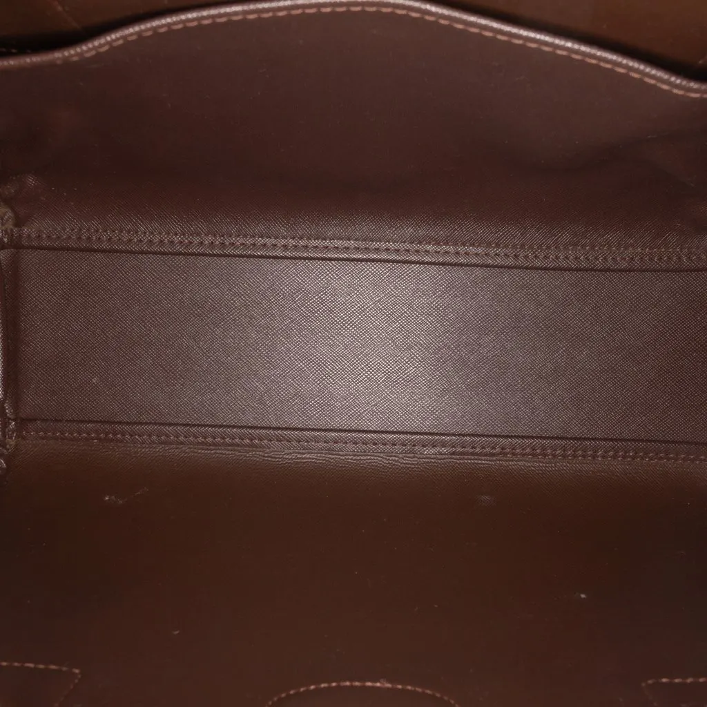Burberry Vintage Check Canvas Handbag Brown Very good - Model View