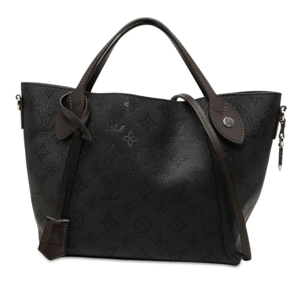 Louis Vuitton Monogram Mahina Hina PM Black Leather Very good - Front View