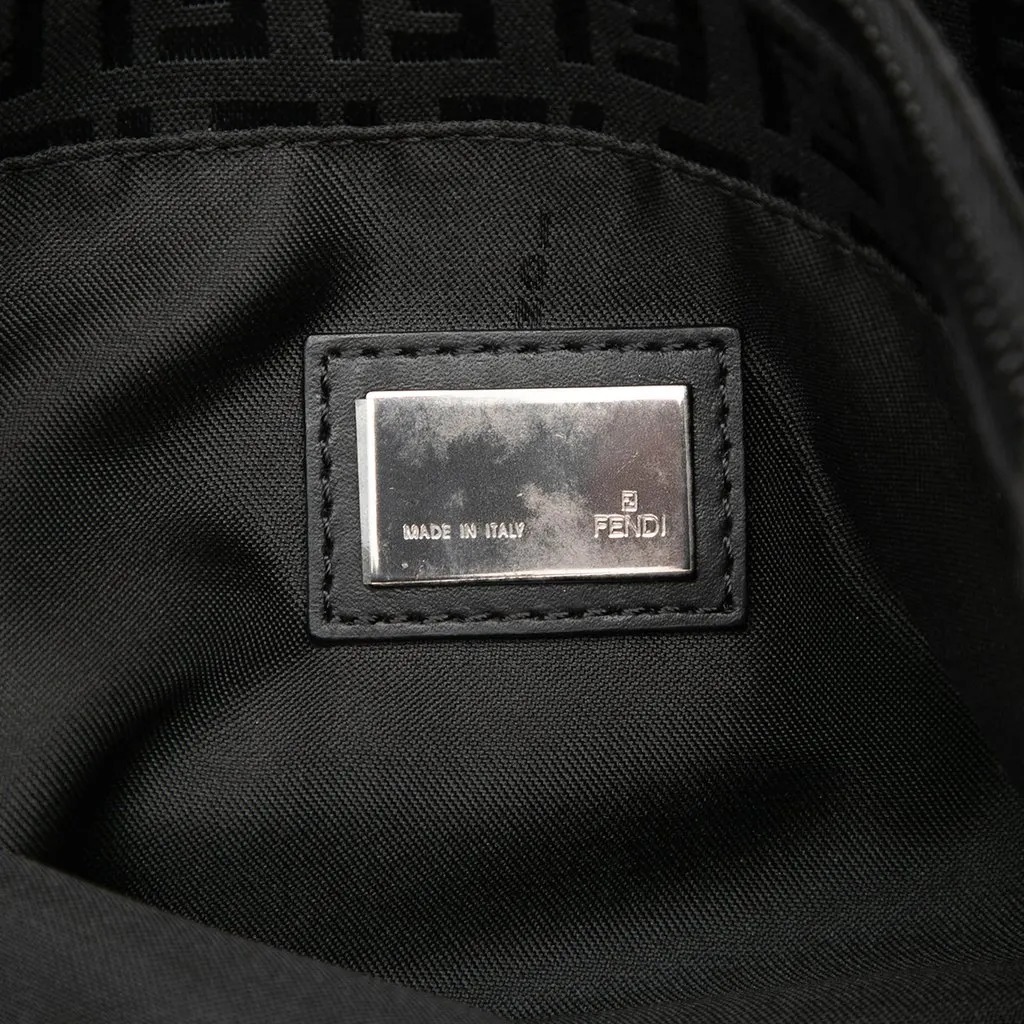 Fendi Zucchino Canvas Tote Black Canvas Good - Box View