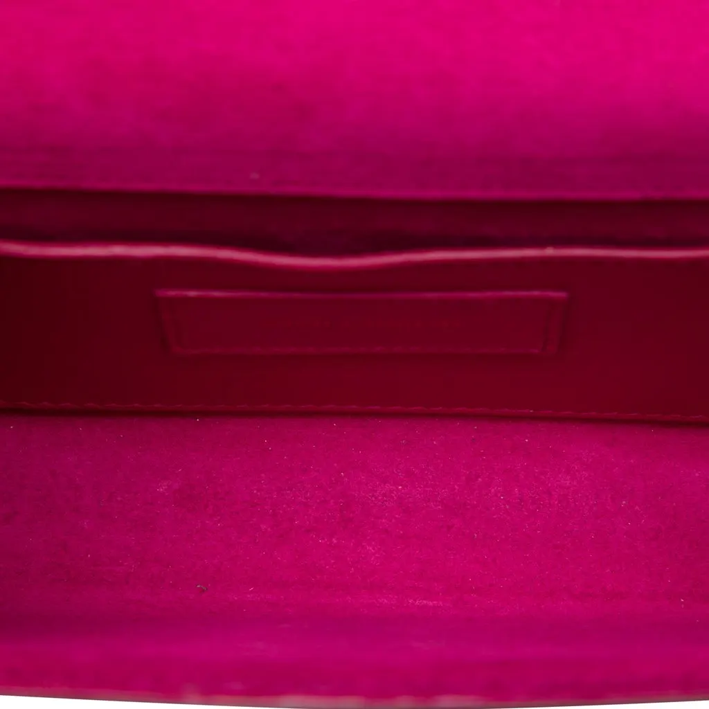 Saint Laurent Small Patent Grain de Poudre Monogram Kate Crossbody Red Leather Very good - Model View