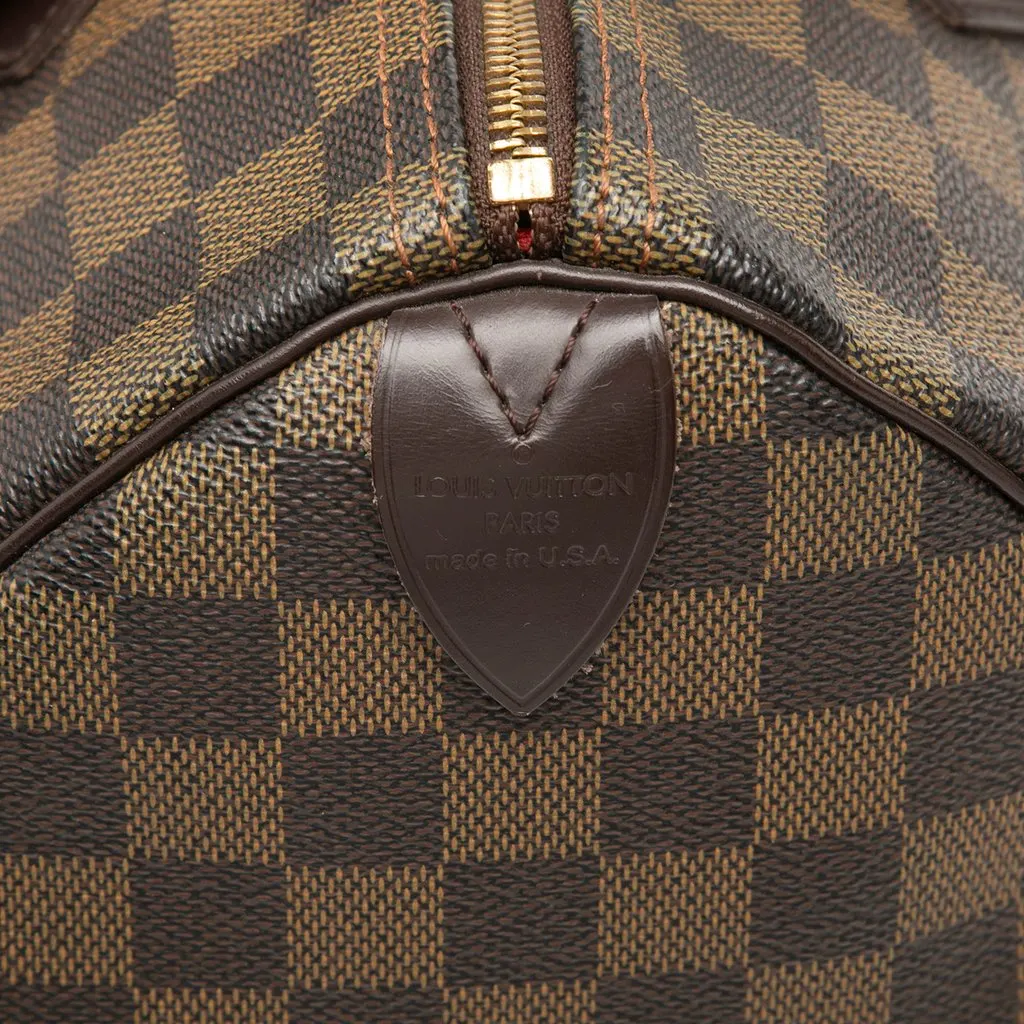 Louis Vuitton Damier Ebene Speedy 30 Brown Canvas Very good - Box View