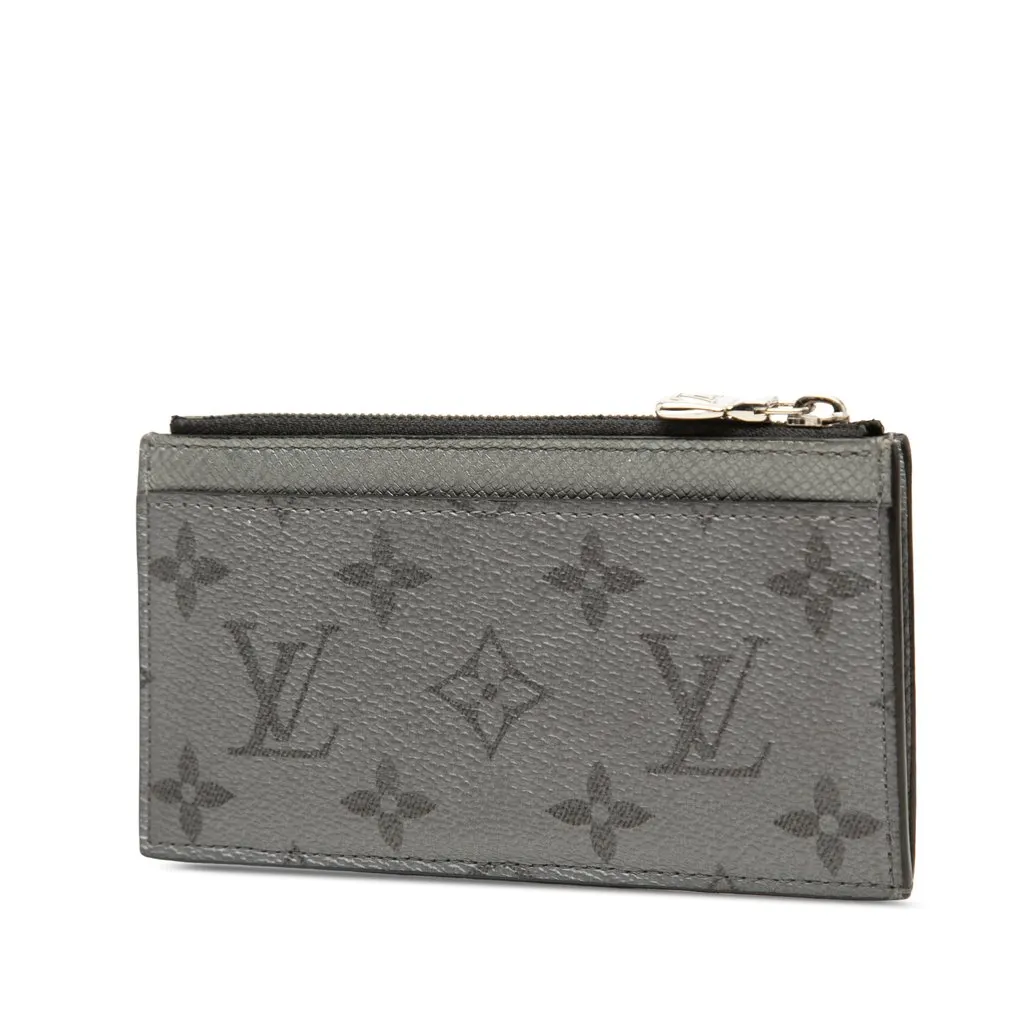 Louis Vuitton Monogram Eclipse Reverse Taigarama Coin Card Holder Black Very good - Back View