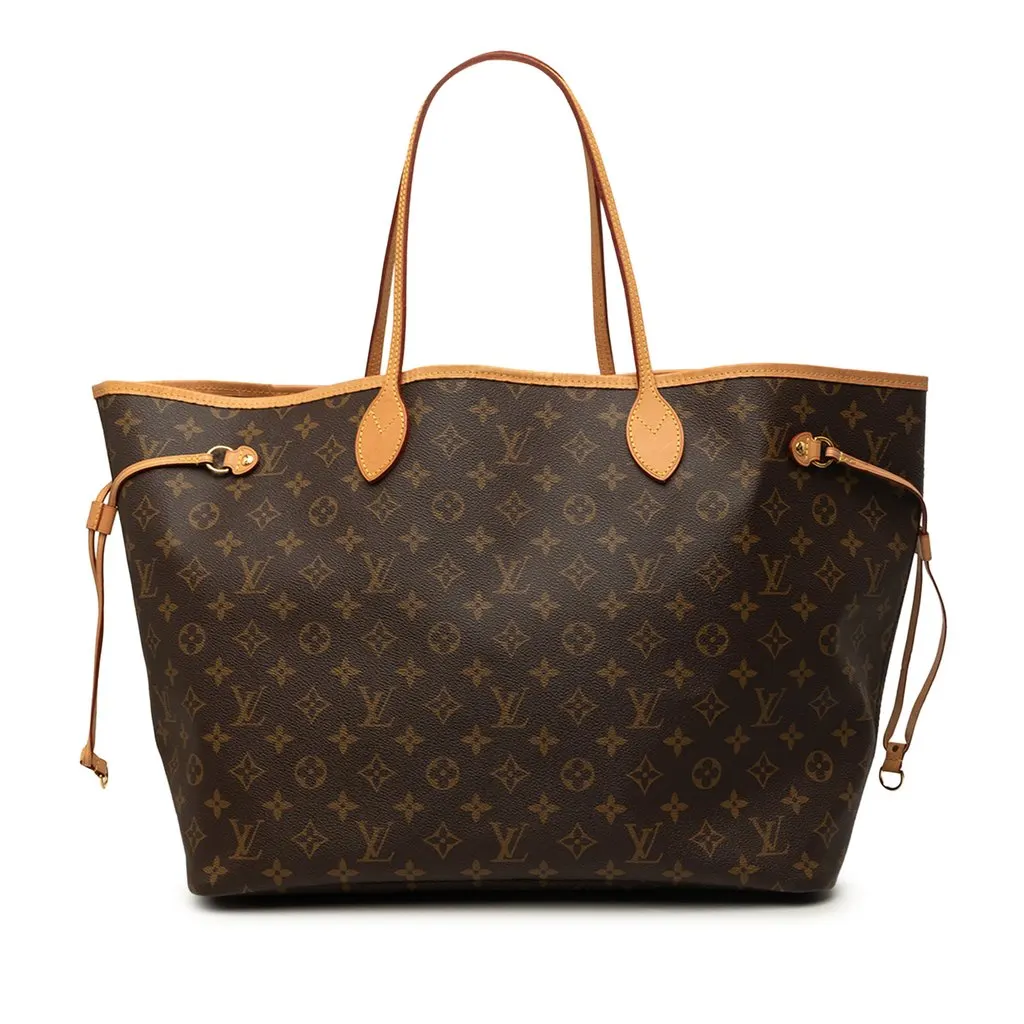 Louis Vuitton Monogram Neverfull GM Brown Good - Front View