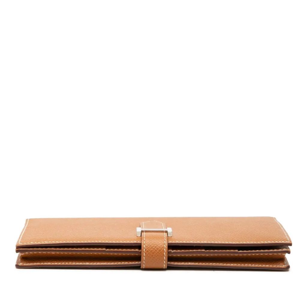 Hermès Epsom Bearn Wallet Brown Leather Very good - Inside View