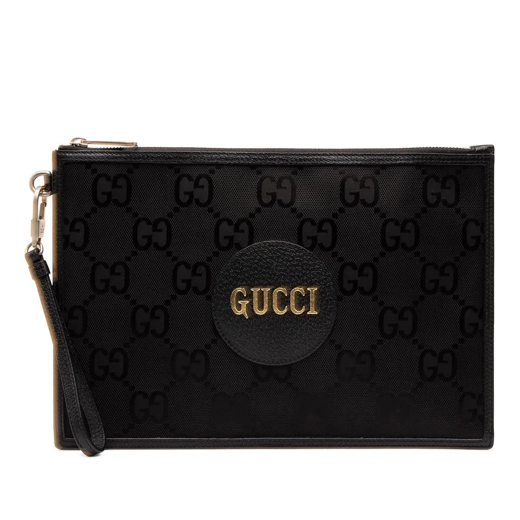 Gucci GG Nylon Off The Grid Pouch Black Polyamide Very good - Front View