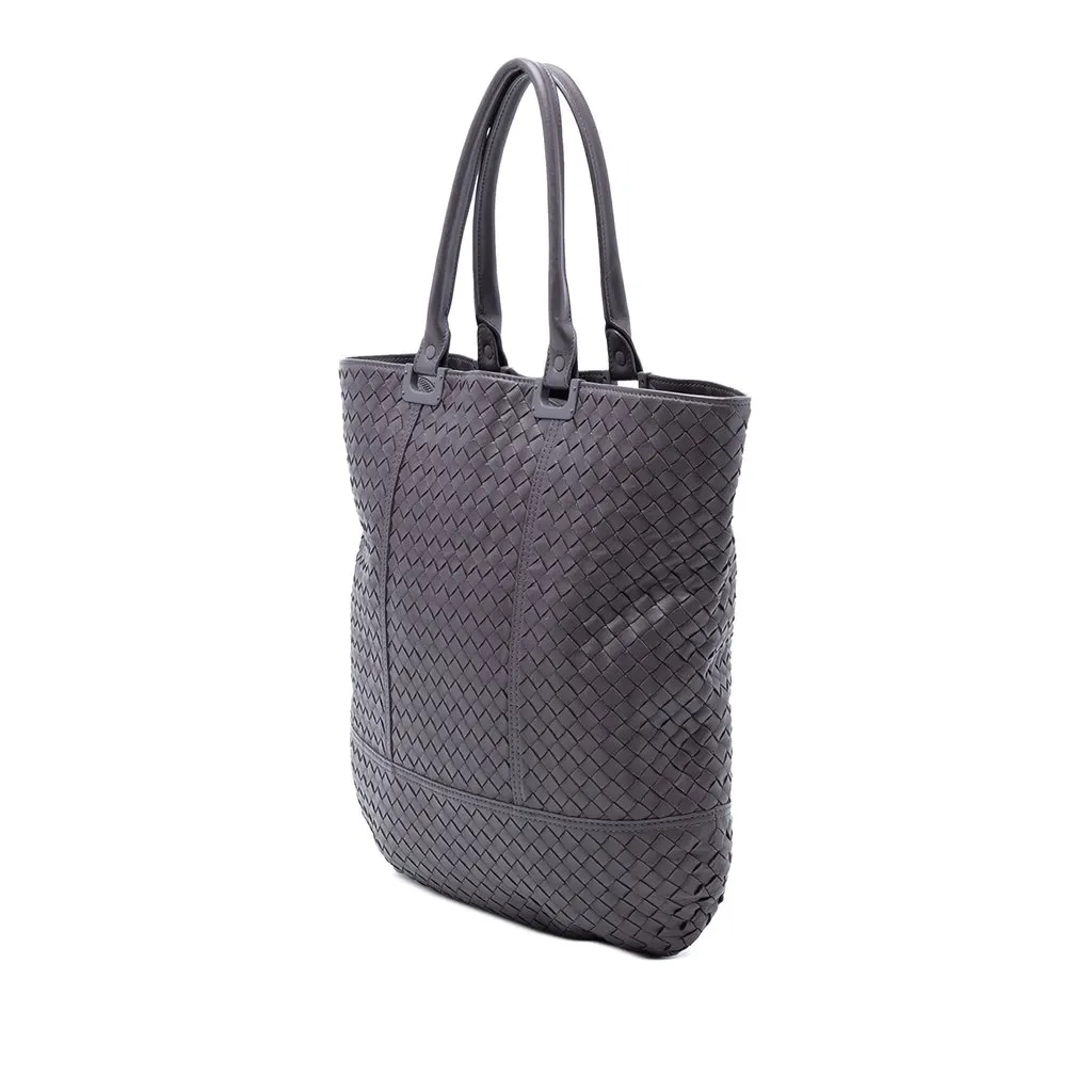 Bottega Veneta Nappa Intrecciato Tote Purple Leather Very good - Back View