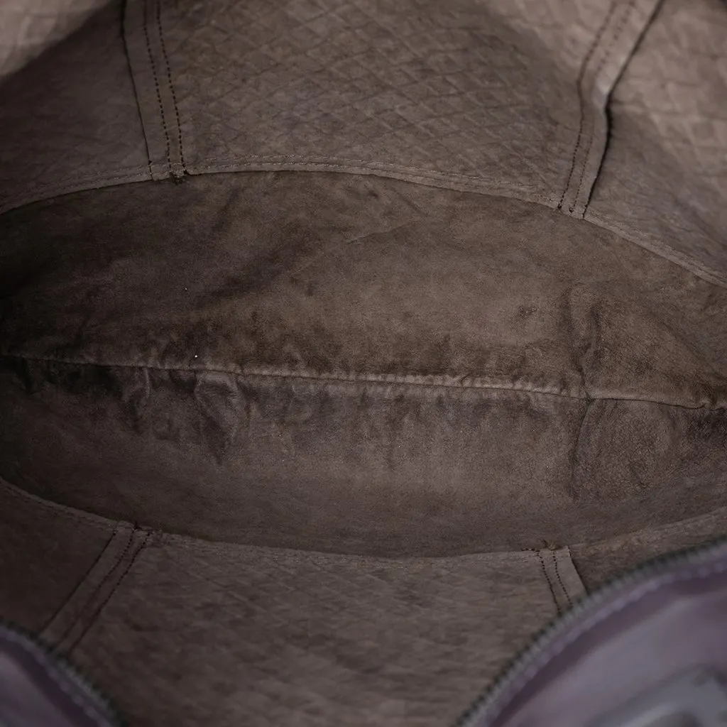 Bottega Veneta Nappa Intrecciato Tote Purple Leather Very good - Model View