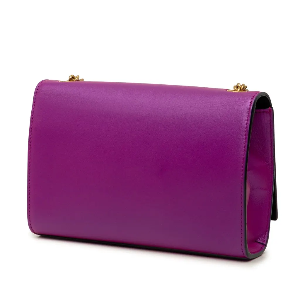 Saint Laurent Small Smooth Calfskin Monogram Kate Crossbody Purple Leather Very good - Back View