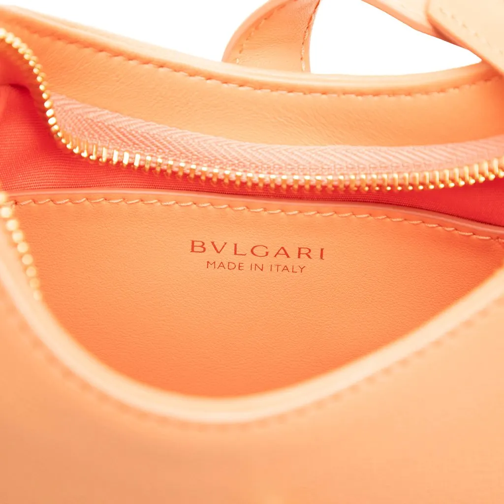 Bvlgari Small Leather Serpenti Ellipse Satchel Orange Leather Very good - Box View