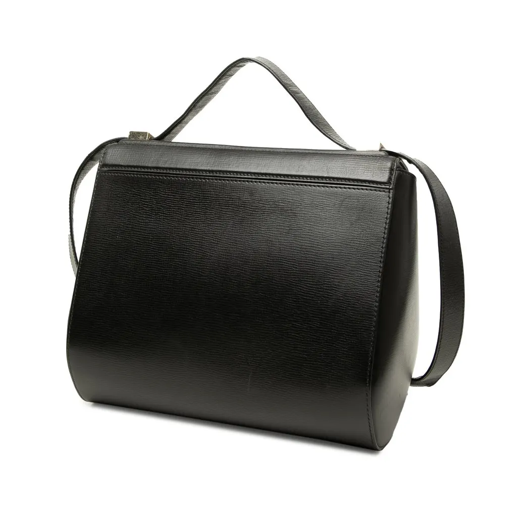 Givenchy Medium Grained Calfskin Pandora Box Crossbody Black Leather Very good - Back View