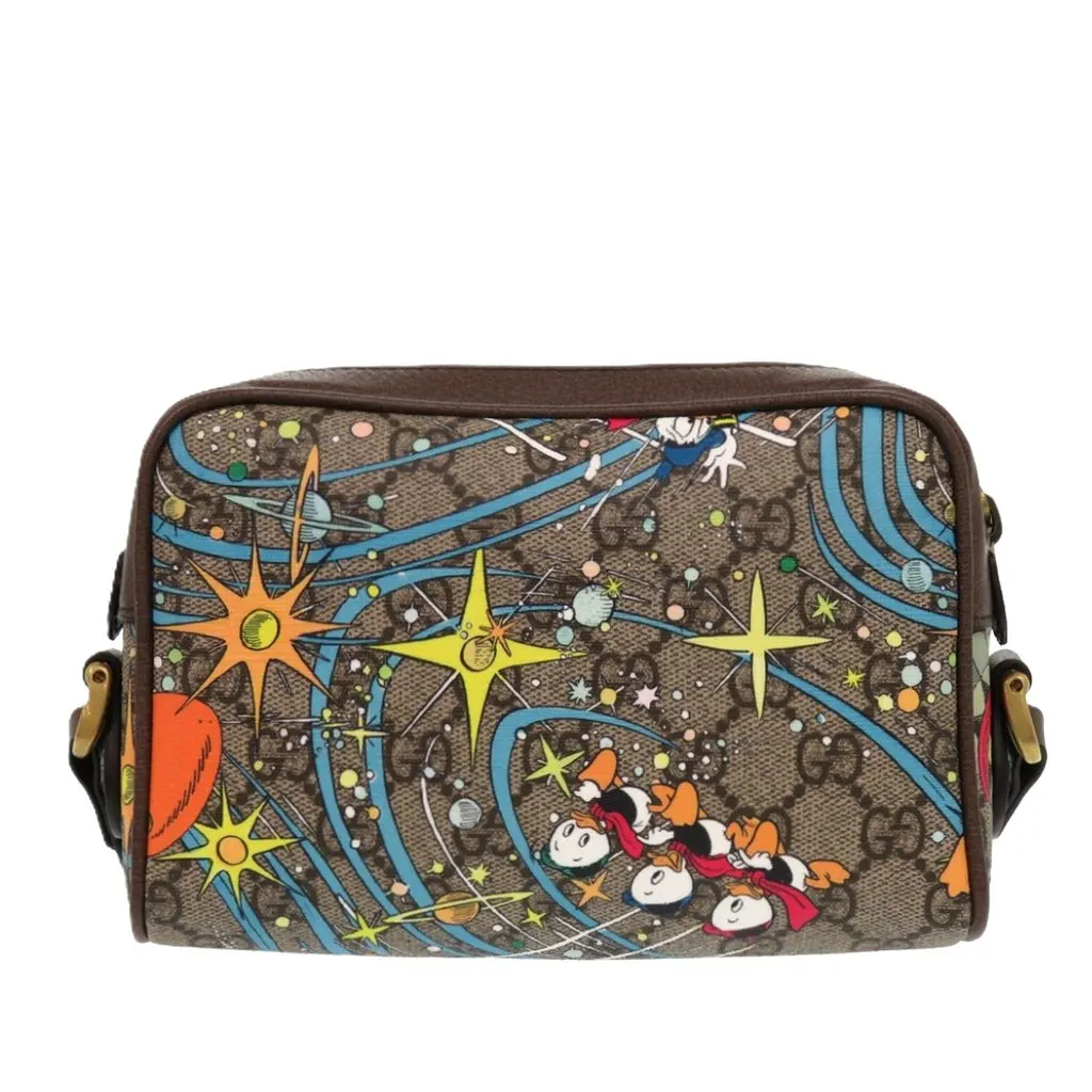 Gucci Disney GG Supreme Interlocking G Donald Duck Crossbody Beige Very good - Back View