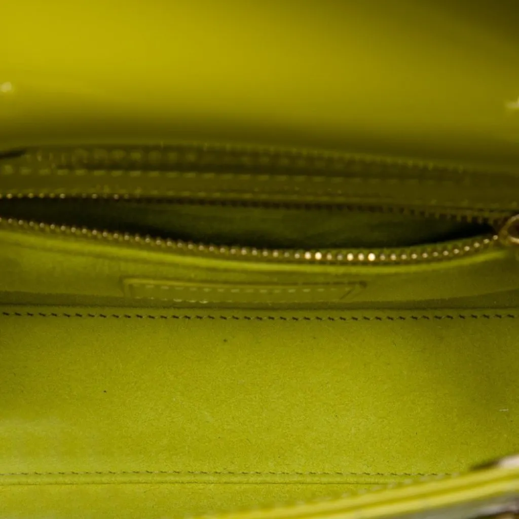 Dior Mini Patent Cannage Lady Dior Yellow Leather Very good - Model View