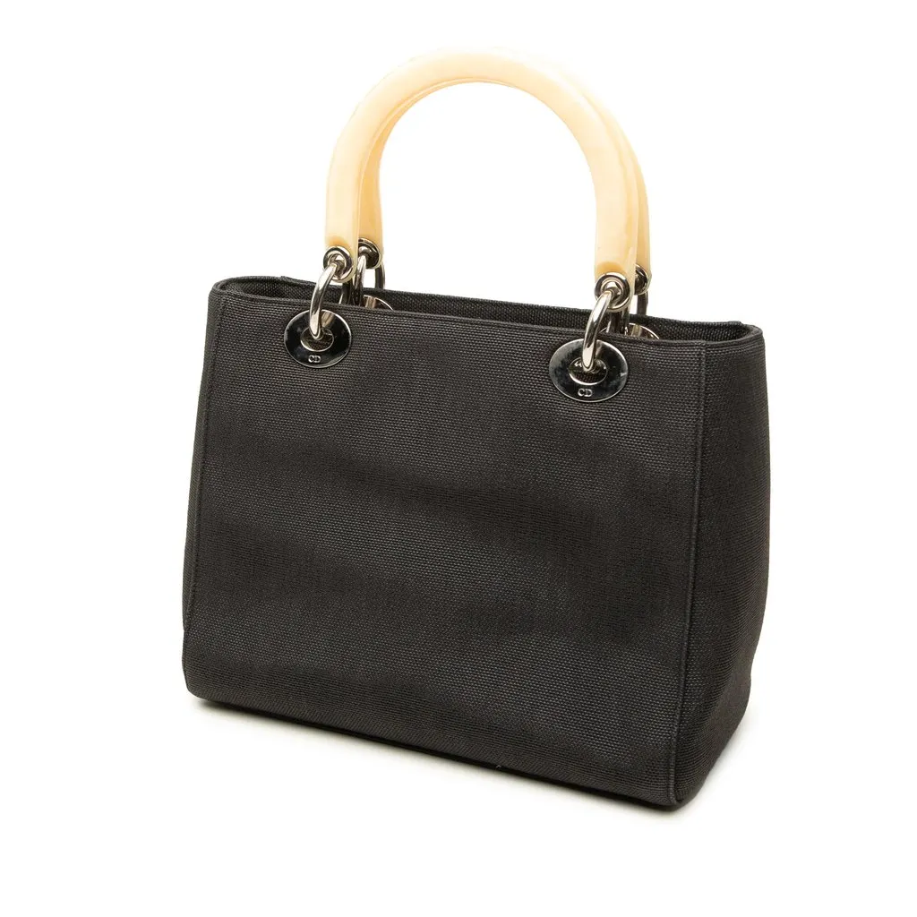 Dior Medium Canvas Lady Dior Black Very good - Back View