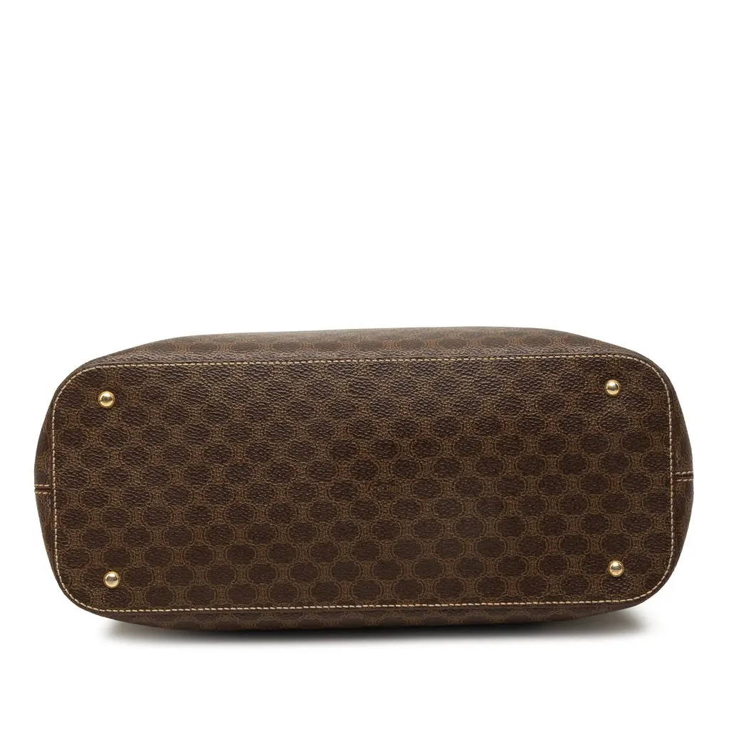 Celine Macadam Coated Canvas Handbag Brown Canvas Good - Inside View