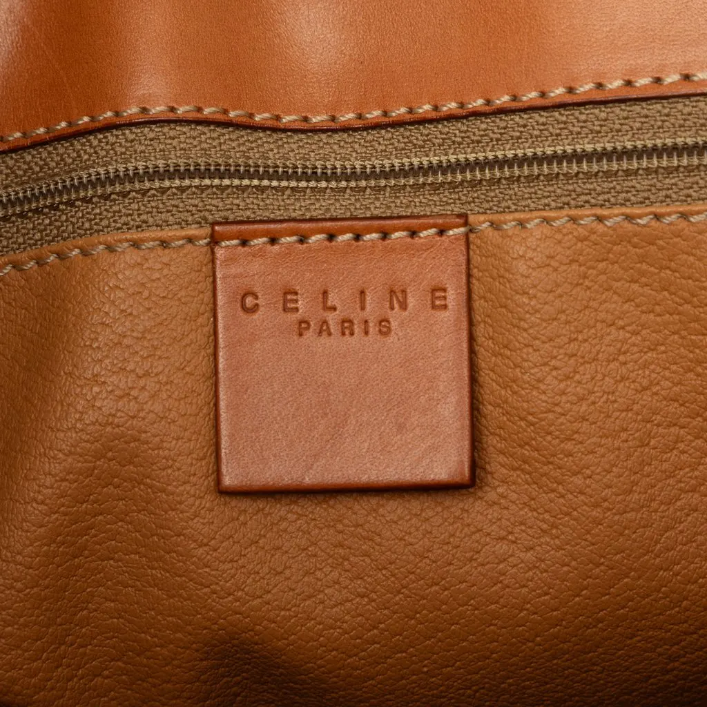 Celine Macadam Coated Canvas Handbag Brown Canvas Good - Box View