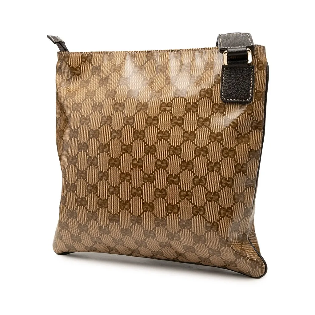 Gucci GG Crystal Crossbody Beige Canvas Good - Back View