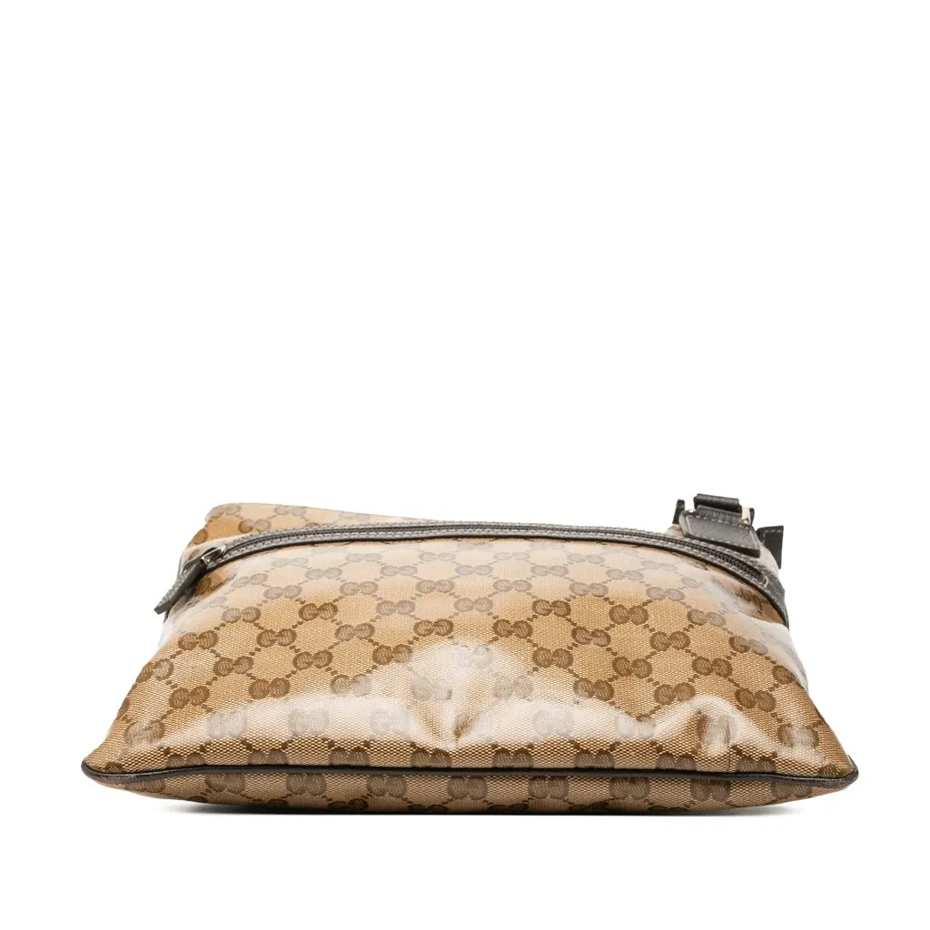 Gucci GG Crystal Crossbody Beige Canvas Good - Inside View