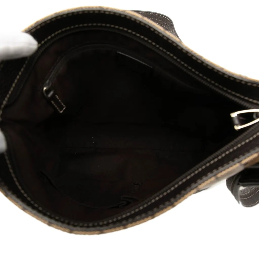 Gucci GG Crystal Crossbody Beige Canvas Good - Model View