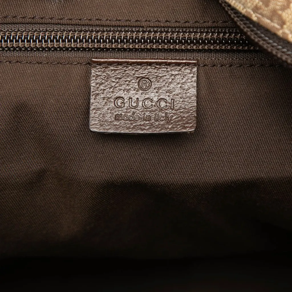 Gucci GG Canvas Web Duffle Bag Beige Very good - Box View