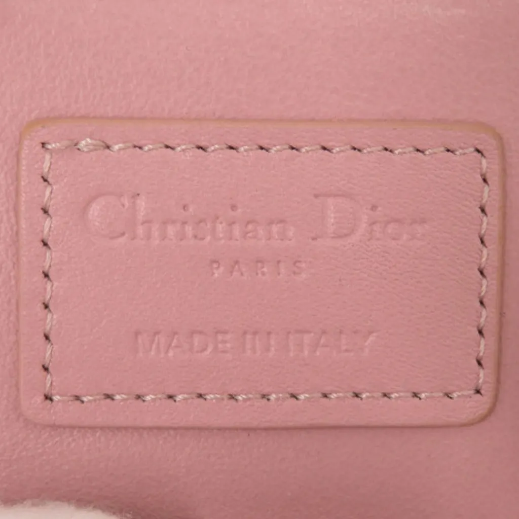 Dior Micro Patent Cannage Lady Dior Cube Pouch Pink Leather Very good - Box View