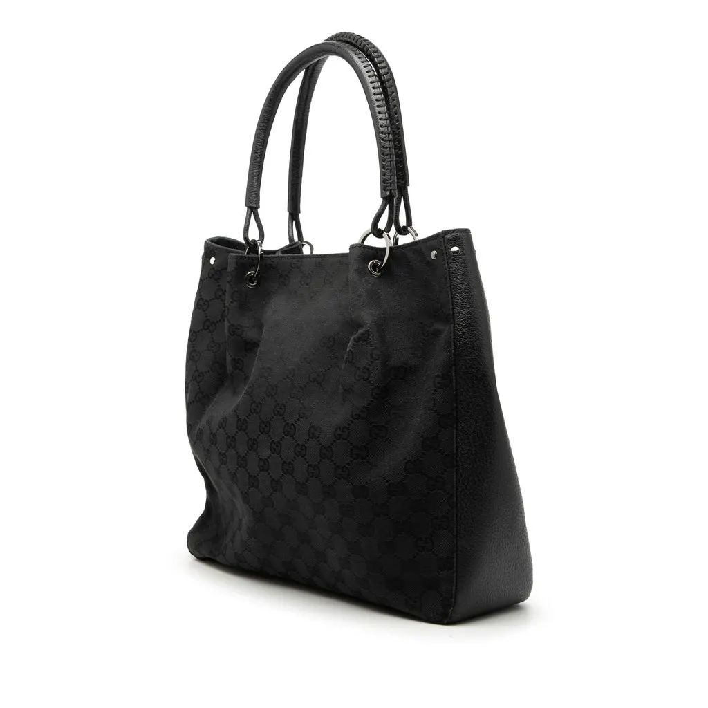 Gucci GG Canvas Tote Black Very good - Back View